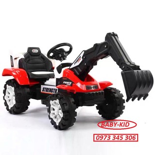Xe cẩu điện cho bé BABY-KID động cơ lớn cho bé thoải mái di chuyển trên mọi địa hình, có nhạc, còi