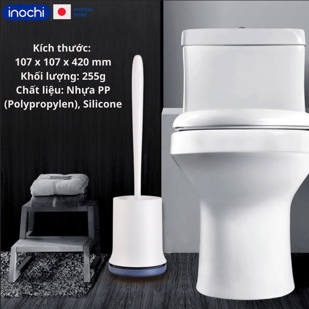 Chổi cọ nhà vệ sinh bồn cầu toilet silicon inochi kirei thông minh cây cọ bồn cầu chà nhà tắm tiện dụng