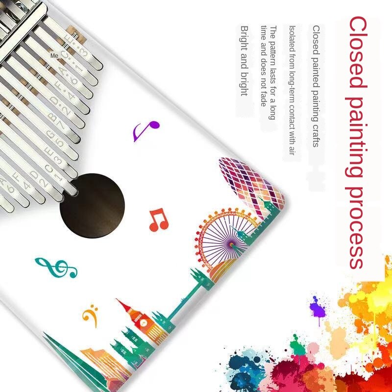 Đàn piano nhỏ gọn Kalimba 17 phím bấm cao cấp với màu sắc bắt mắt thích hợp cho người mới