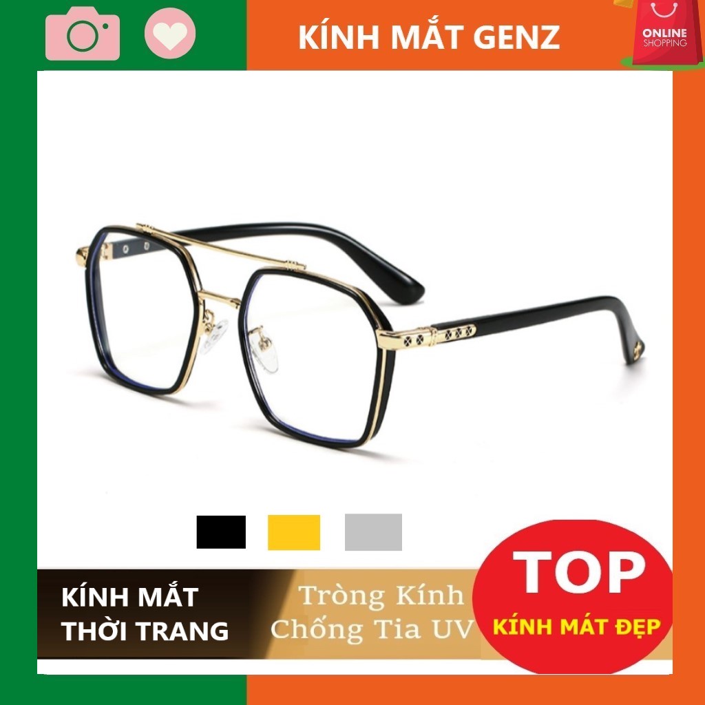 THANH LÝ Lỗi Xước nhẹ NXS Kính mát nam nữ Chrome Hearts vuông to thời trang K0039