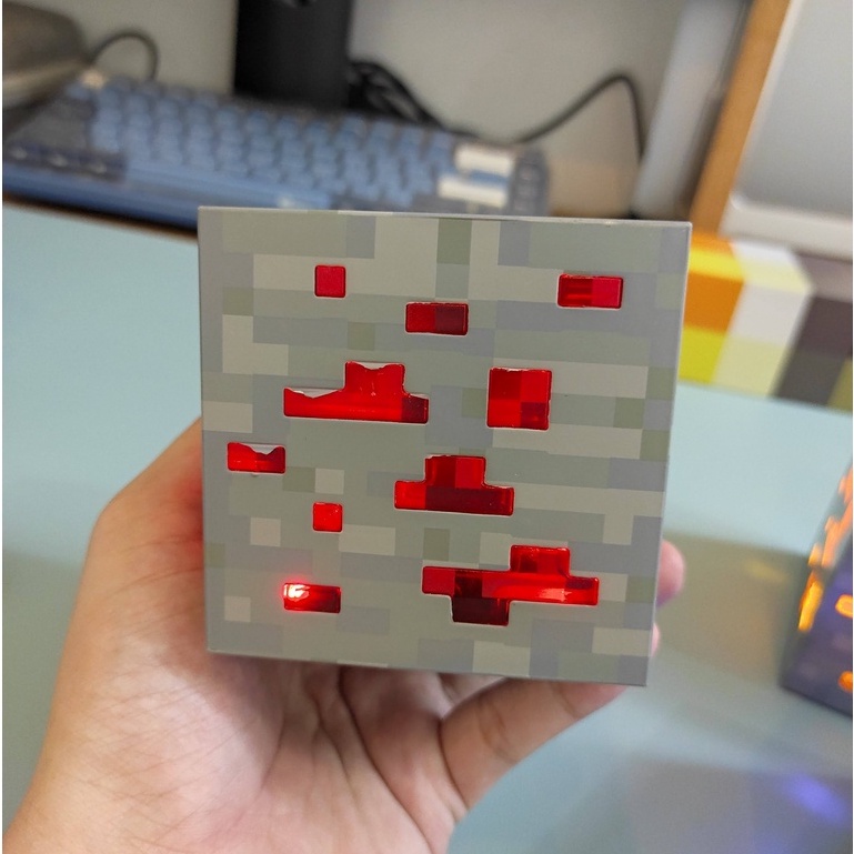 Đèn khối, đèn đuốc, móc chìa khoá Minecraft