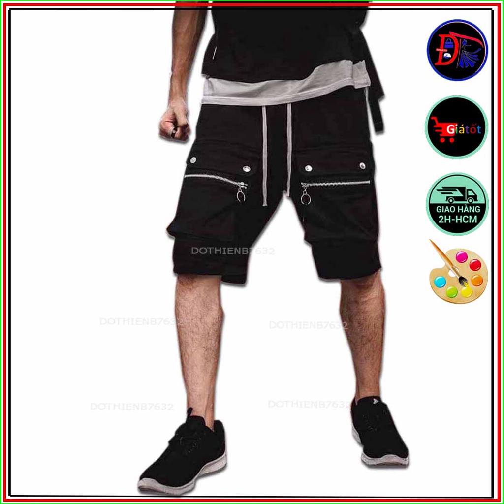 ⚡️ Giá hủy diệt ⚡️ Quần Short Cotton phốí màu Nam, Đùi Trơn Co Giãn có size Thoáng Mát Dễ Phối Đồ
