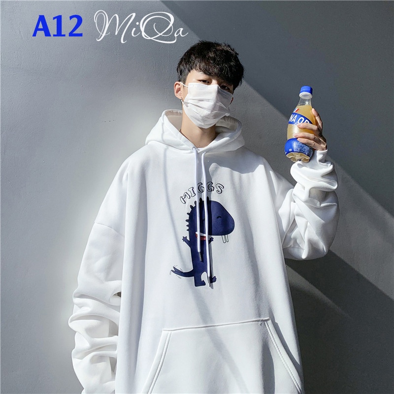 Áo Nỉ Bông Thời Trang UNISEX Hoạ Tiết Khủng Long 2 Răng Ngộ Nghĩnh 🦕 / HOODIE FREESIZE 💜 MiQa 💜 #17
