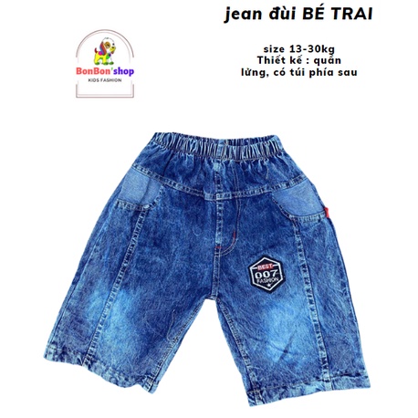 (13-35kg)quần jean đùi lửng cho bé trai mềm đẹp