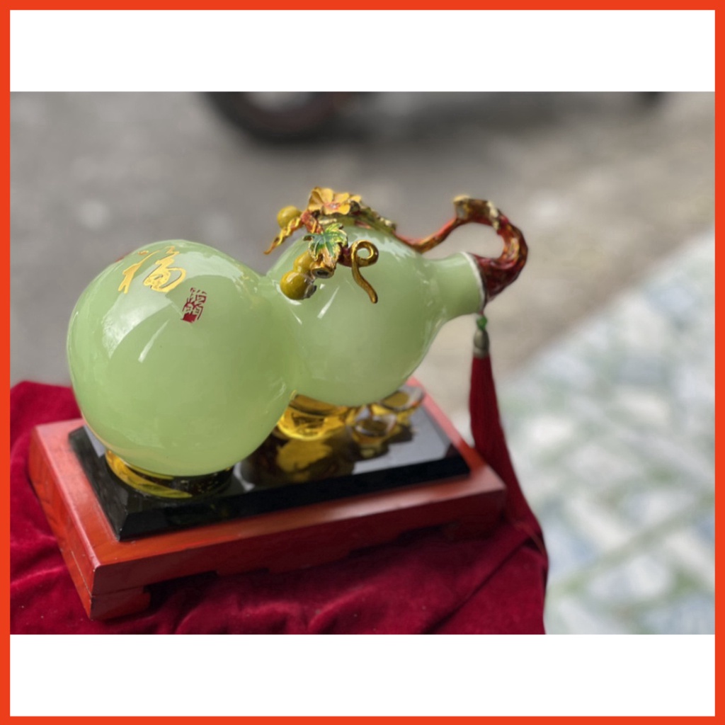 Mẫu bestseller Tượng hồ lô đá mã não xanh chiêu tài giữ lộc mang may mắn cho gia chủ phong thuỷ
