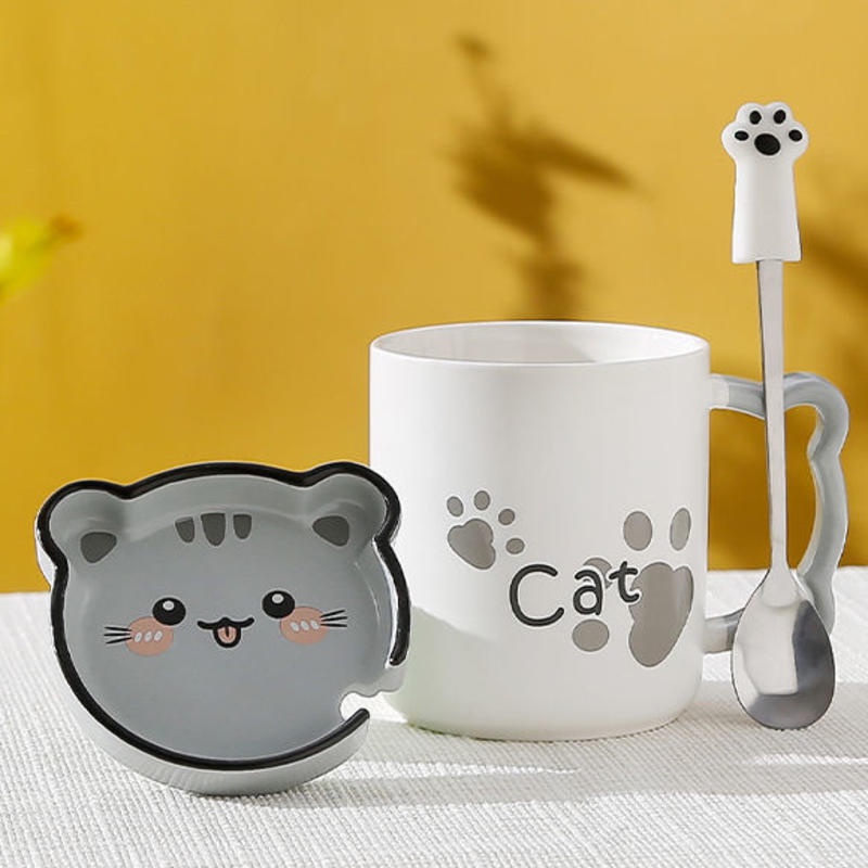 Cốc Sứ Có Nắp Thương Cún Yêu Con Mèo Cốc Cà Phê Quà tặng Sinh Nhật Cái Cà Cốc Nước Cốc Sữa Cốc Gốm Quà Tặng Cốc Trà Ly Quà Sinh Nhật Cốc Cà Phê
