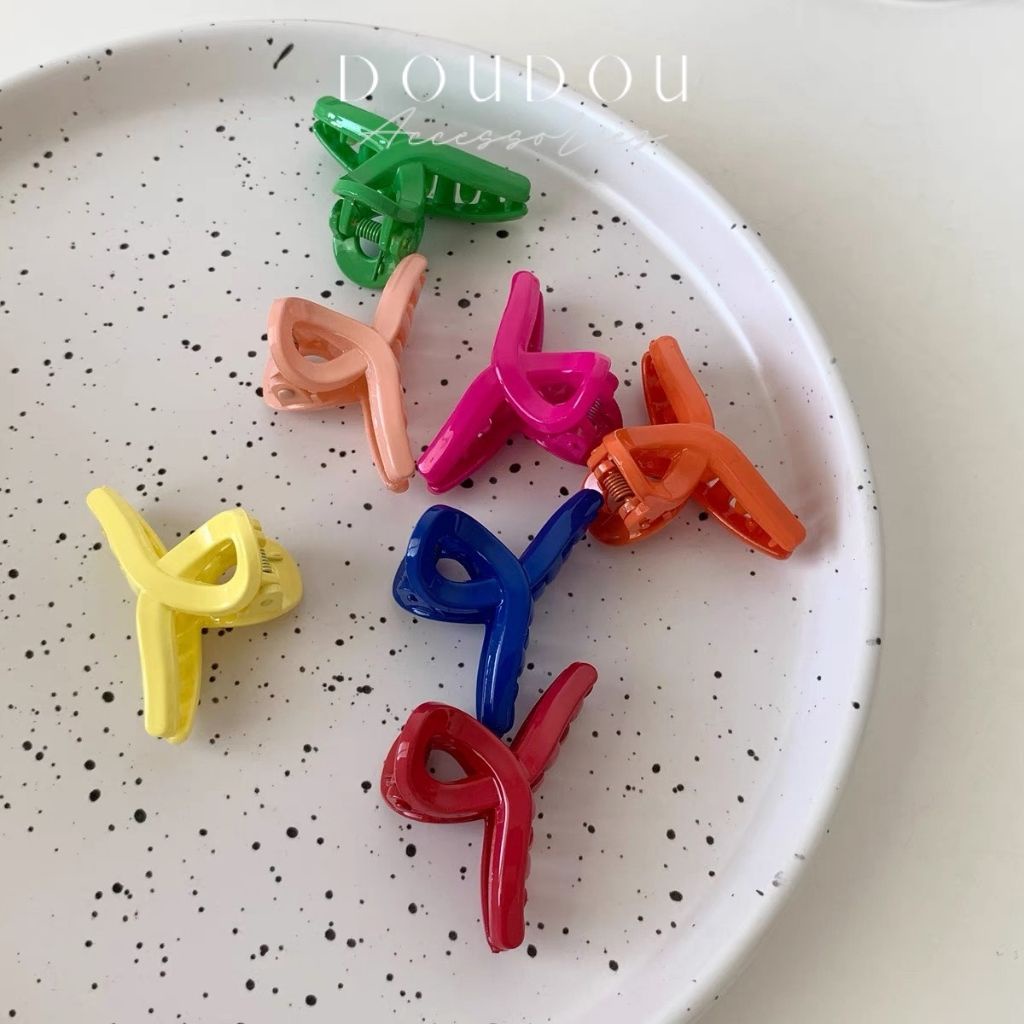 Phụ kiện kẹp tóc xinh Doudou Kẹp càng cua nữ Cặp tóc mái phong cách Hàn Quốc cỡ nhỏ 4.5cm trái tim thời trang ZJ029