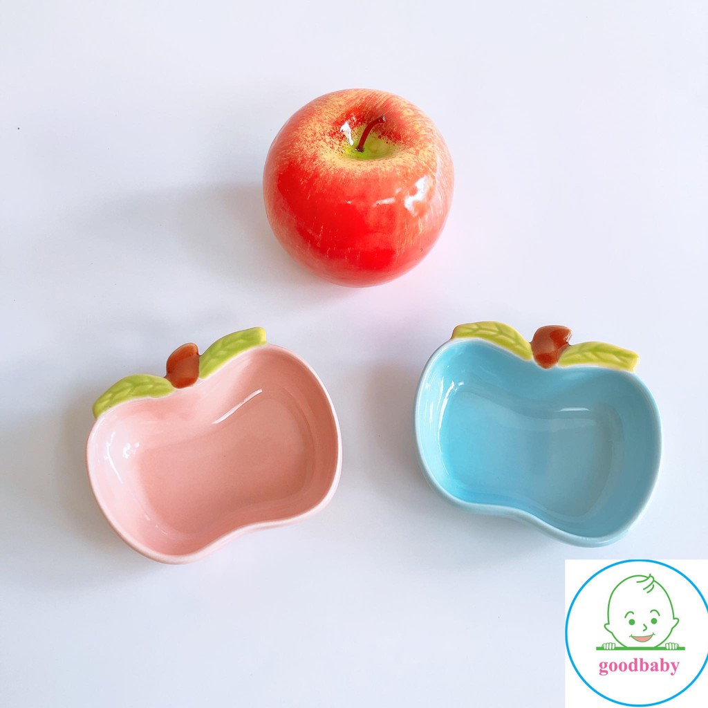 Bát ăn Dặm ,Bát Gốm Sứ Mini Hình Quả Táo Méo Goodbabyvn