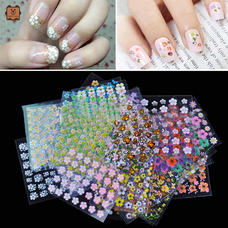 Set 50 miếng sticker nhiều họa tiết dùng trang trí móng tay
