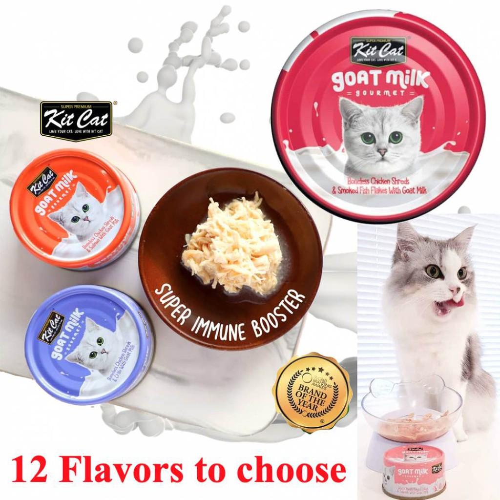 Pate Sữa Dê Kit Cat Dành Cho Mèo Lon 70g - Pate Cho Mèo Từ Sữa Dê