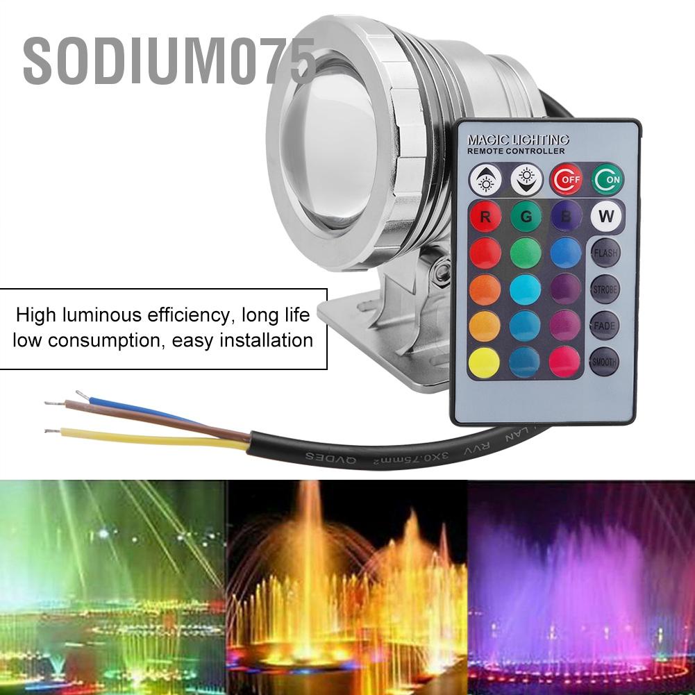 Có thể bán buôn Đèn LED RGB dưới nước Chống thấm Đa màu sắc cho Đài phun cảnh quan tiêu điểm sân vườn ngoài trời Sodium075 Hàng giao ngay