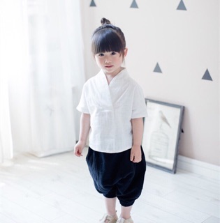 Yukata Trắng đen