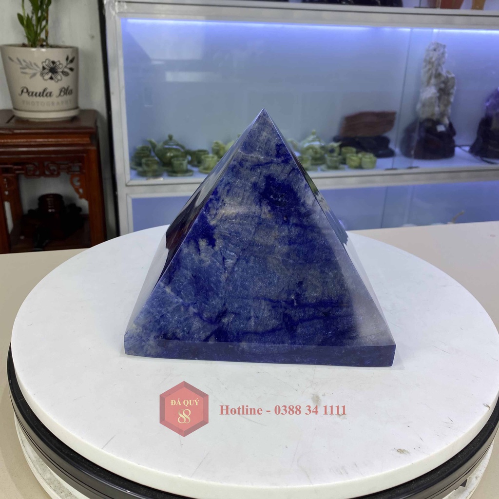 Kim Tự Tháp Đá Sodalite Tự Nhiên Màu Xanh Dương Nước Biển Đậm Đẹp 4kg