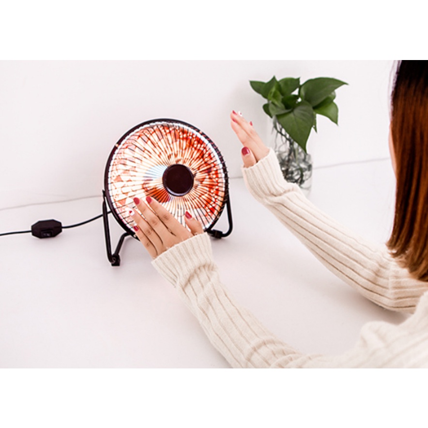 Quạt sưởi ấm mini để bàn, quạt sưởi ấm mùa đông mini nhỏ gọn, đường kính 19cm, công suất 300W, tản nhiệt đều, ấm áp