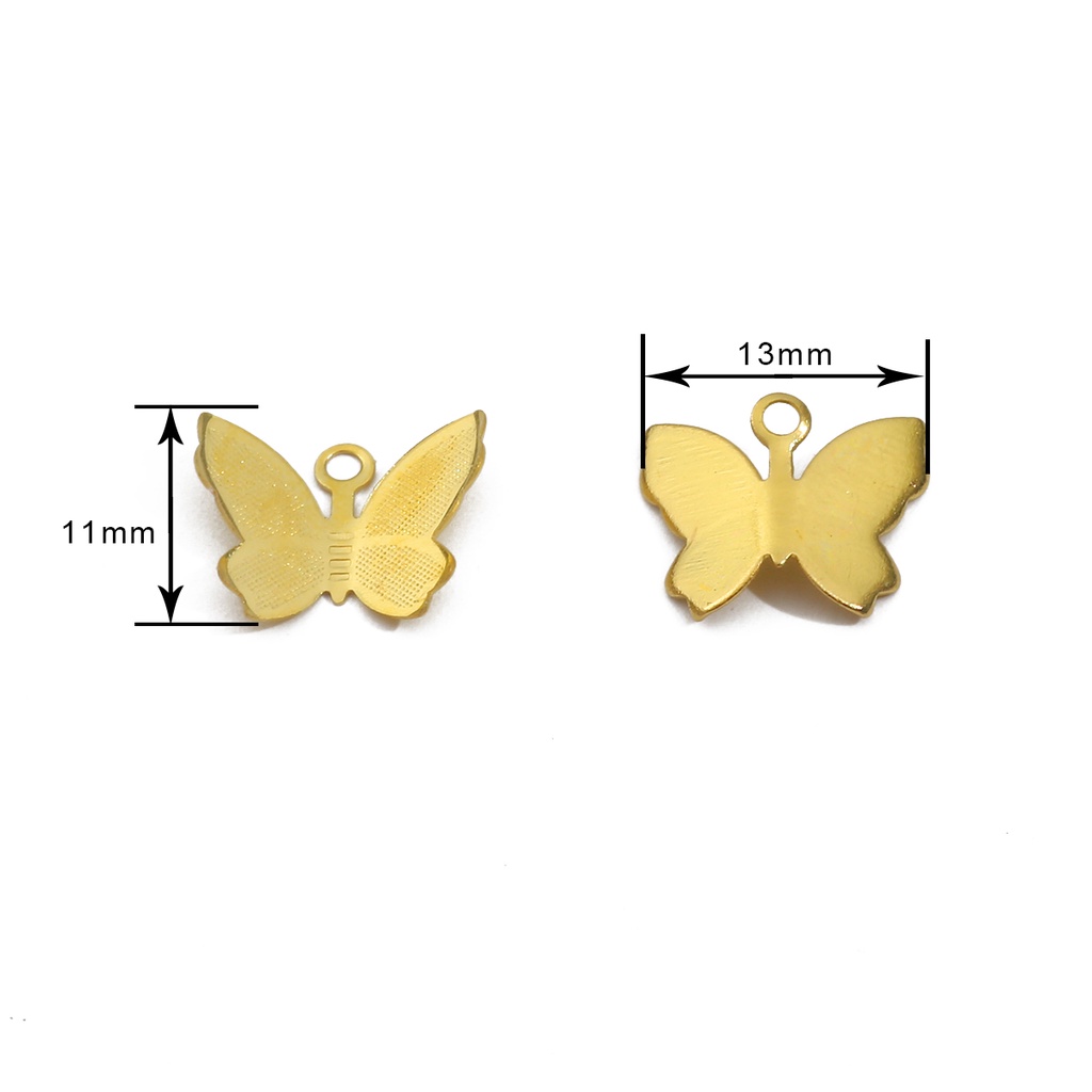 50 mặt dây chuyền hình bướm 11x13mm