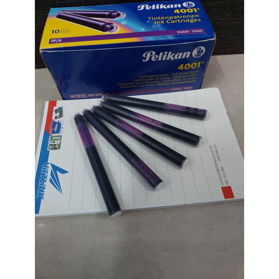 Mực ống bút máy Pelikan ( Germany) - 4001 Ink Cartridges (Made in Germany) Loại dài .