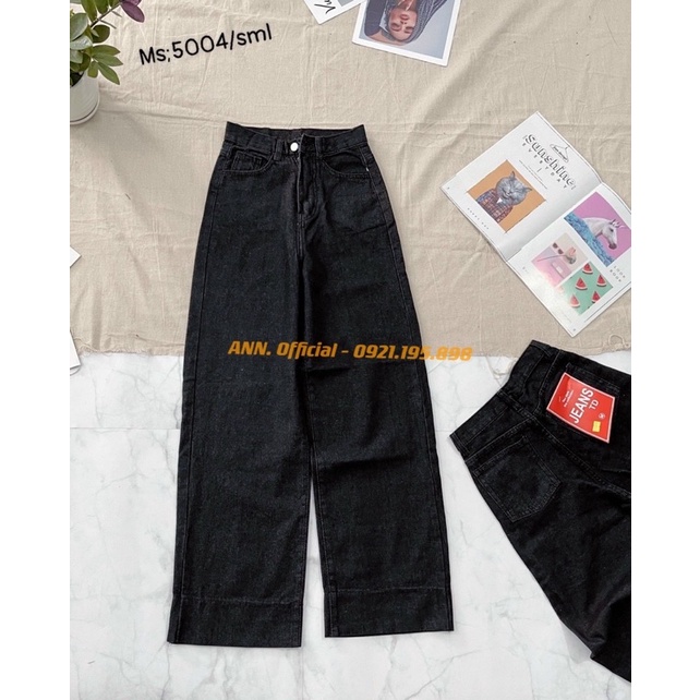 Quần jean xanh trơn siêu hot form dài chùm gót cá tính (ảnh thật - ANN Store)