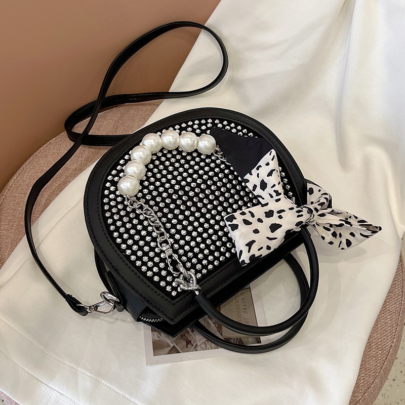 Ielgy Túi Xách Yên Ngựa Đính Kim Cương Sáng Lấp Lánh Kiểu niche Cho Nữ