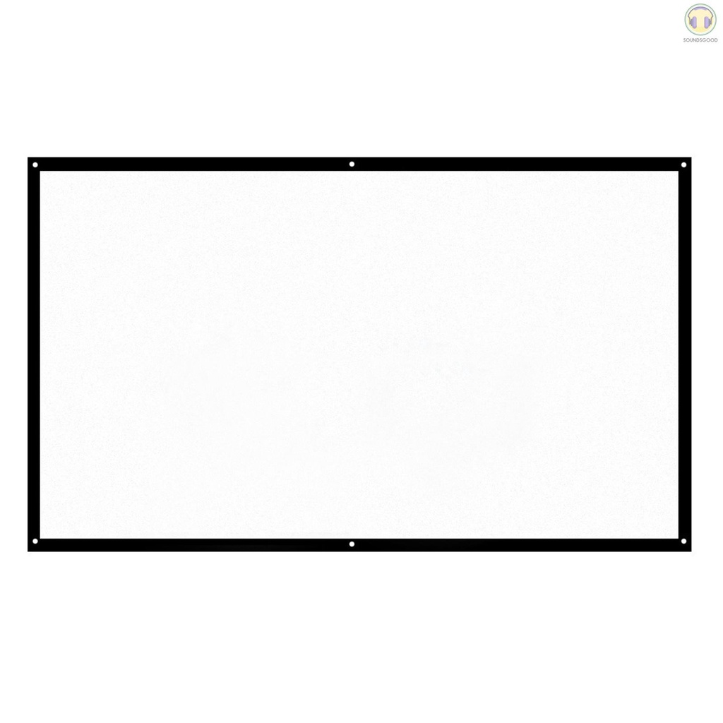 Màn Chiếu Treo Tường H60 60 "Hd 16: 9 60 Inch Màu Trắng Có Thể Gấp Gọn Tiện Dụng Cho Gia Đình / Văn Phòng