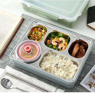 Hộp Cơm Văn Phòng Hộp Cơm 4 Ngăn Bộ Cơm Thủy Tinh