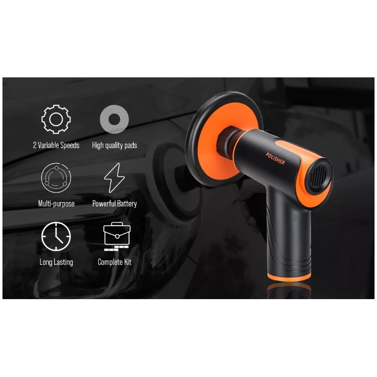 Máy Đánh Bóng Xe Hơi Không Dây Có Thể Điều Chỉnh Tốc Độ 1800Rpm
