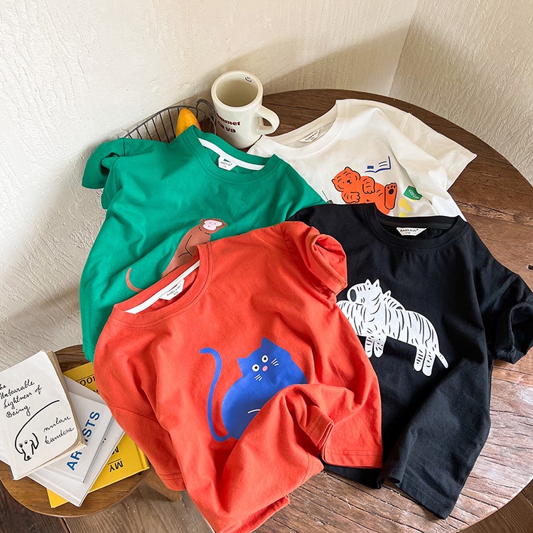 Áo Phông Hình Con Vật Cho Bé Trai Bé Gái Shop Quần Áo Trẻ Em Phong Cách Hàn Quốc Moy Kids