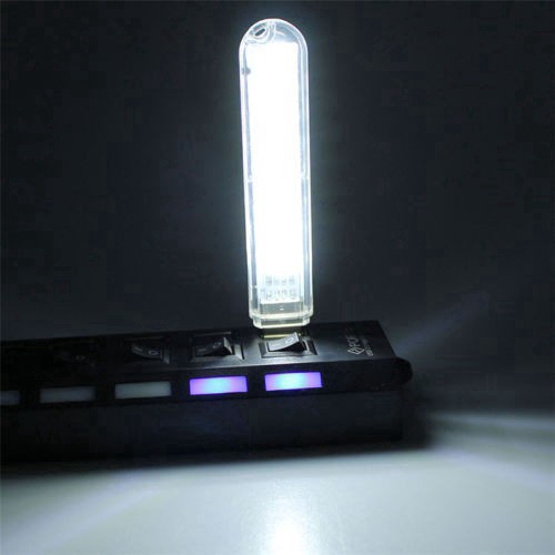 Thanh đèn LED mini 3 bóng, 8 bóng siêu sáng cổng cắm USB thích hợp để bàn học, đọc sách đầu giường
