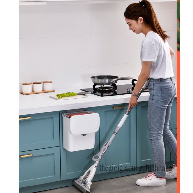 THÙNG RÁC TREO TỦ BẾP CÓ   NẮP ĐẬY - Thùng rác cài cánh tủ bếp - Treo gắn tủ bếp -Dán nhà vệ sinh