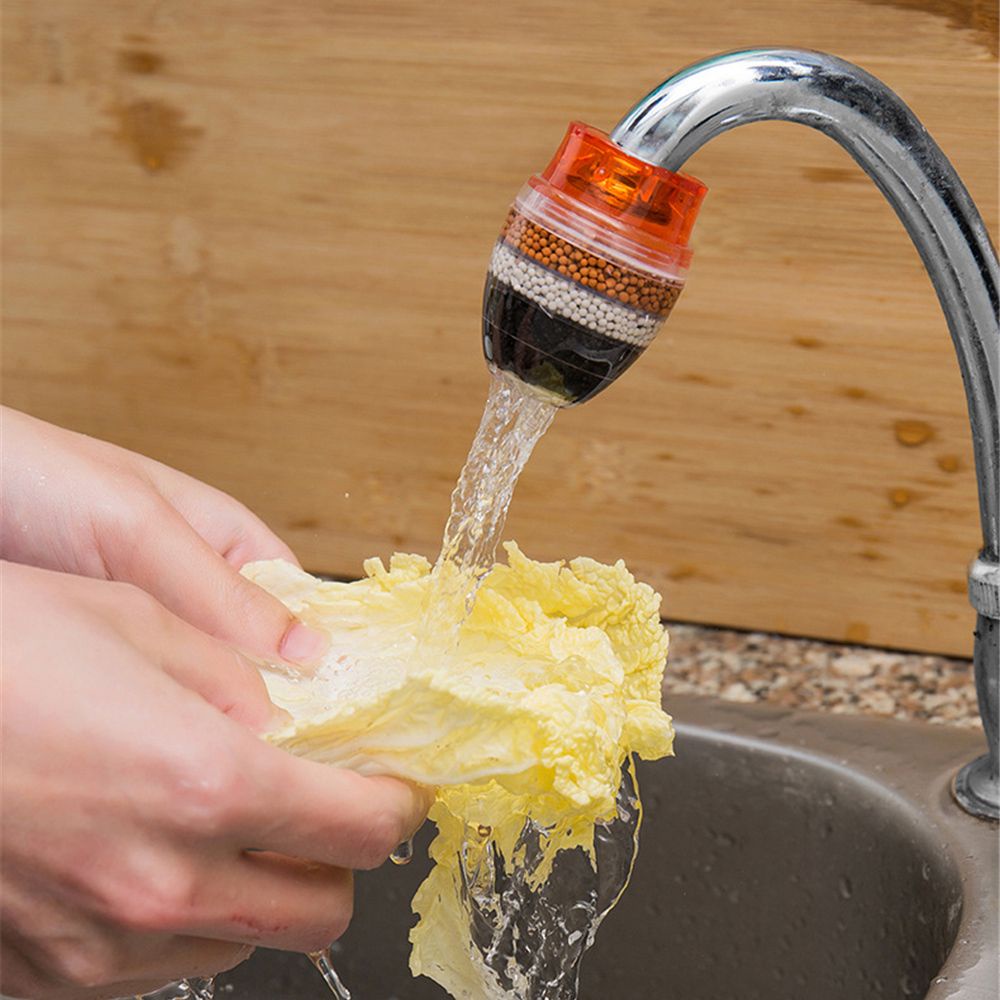 Đầu lọc nước 5 lớp bằng nhựa tiện dụng cho nhà bếp/ phòng tắm tùy chọn màu sắc