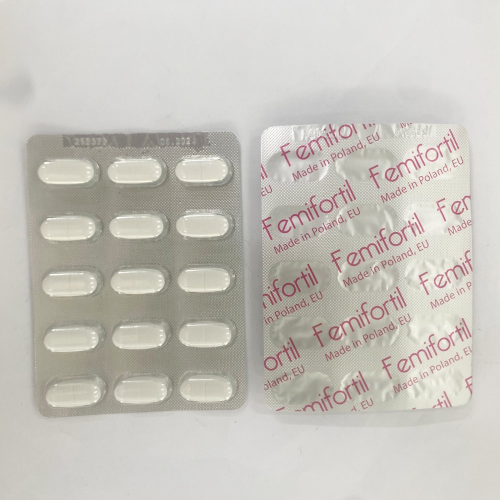 Viên uống Femifortil giúp bổ trứng, điều hòa kinh nguyệt, nội tiết tố nữ và tăng khả năng thụ thai - Hộp 60 viên