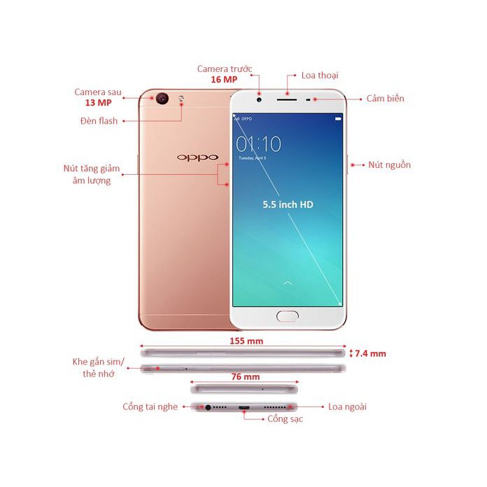 điện thoại CHÍNH HÃNG OPPO F1S 2sim bản Ram 4G bộ nhớ 32G mới | BigBuy360 - bigbuy360.vn