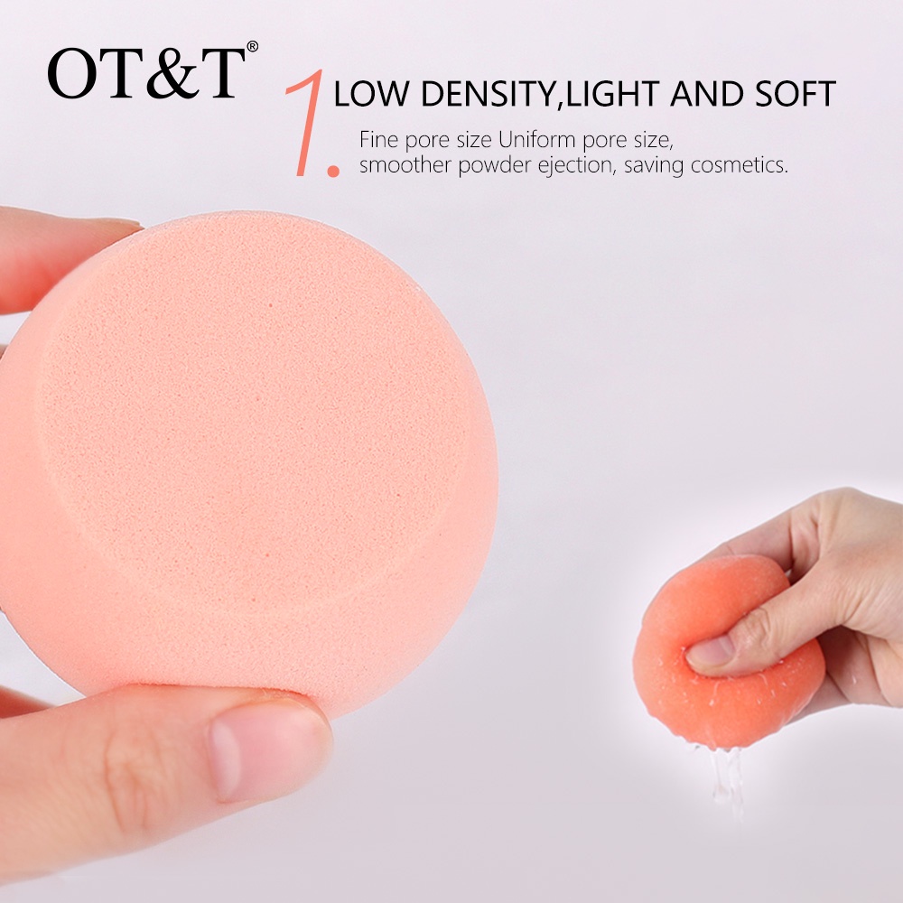 Set 2 Mút Trang Điểm Ot&T Hình Quả Đào 48g Hai Cách Sử Dụng Khô Và Ướt Kèm Giá Đỡ Tiện Dụng