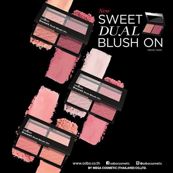 Phấn Má Hồng 2 ô ODBO Sweet Dual Blush On (OD160)