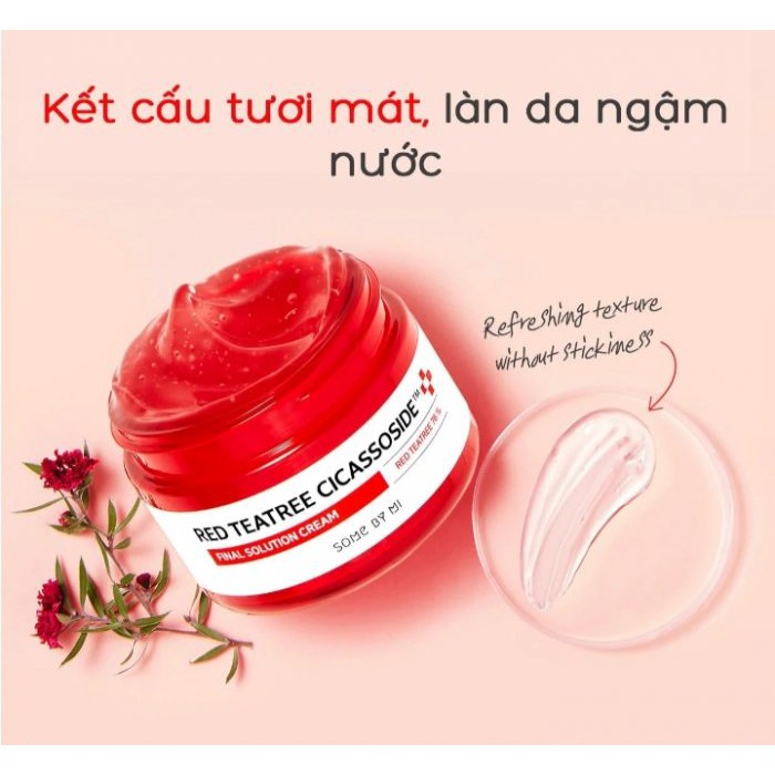 Kem Dưỡng Some By Mi Red Tea Tree Cicassoside Final Solution Cream Giảm Mụn Phục Hồi Da Cho Da Nhạy Cảm 60g