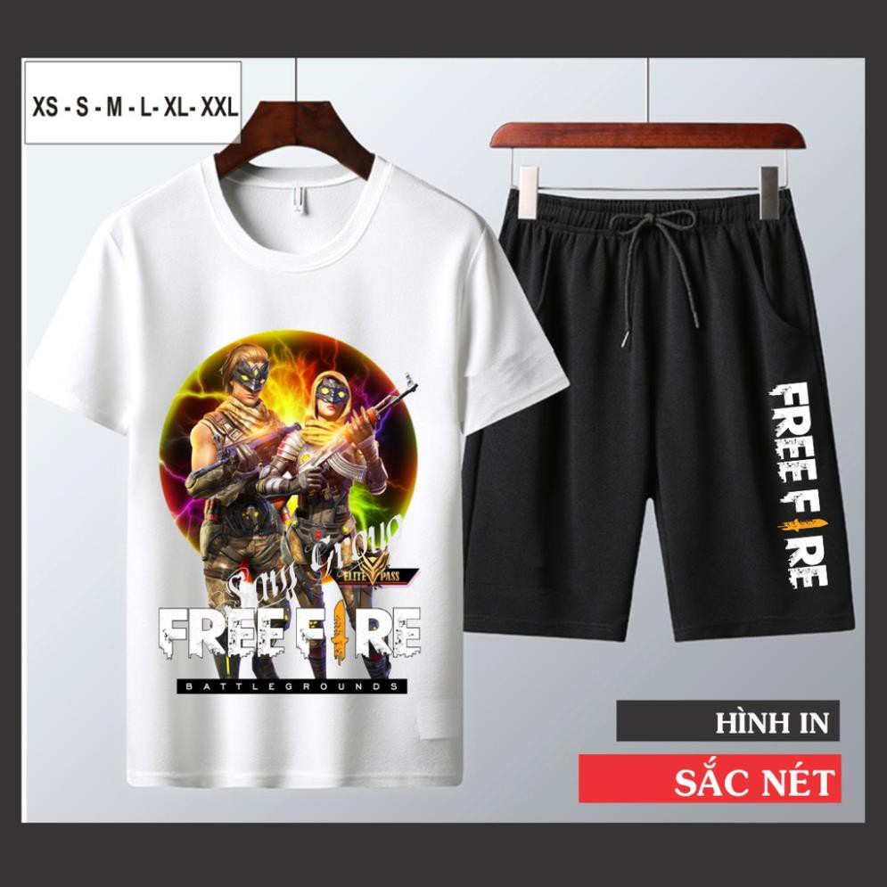 Set Quần Áo In Hình Free Fire Cổ Tròn Cực Cá Tính Mùa 15