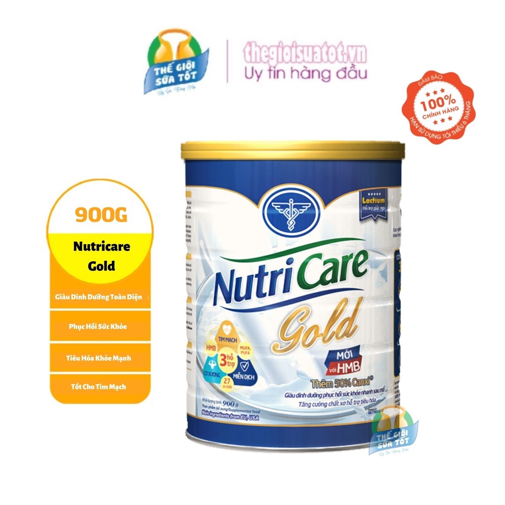 Sữa Nutri Care Gold Dinh dưỡng Hoàn hảo cho người lớn tuổi 900g