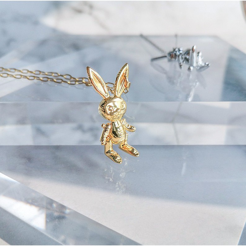 Dây chuyền bạc 925 Ambush inflated bunny charm necklace fw20