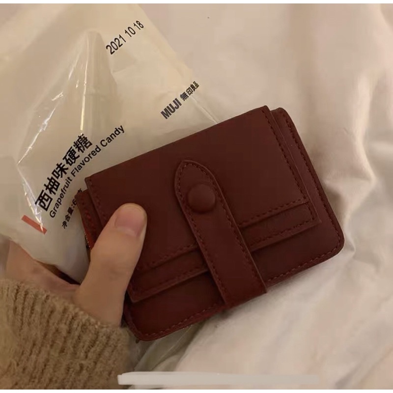 VÍ DA MINI ĐỰNG TIỀN NHIỀU NGĂN VINTAGE
