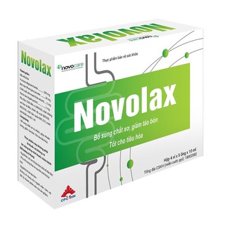 Novolax hộp 20 ống uống chất xơ hòa tan giảm táo bón, tốt cho tiêu hóa