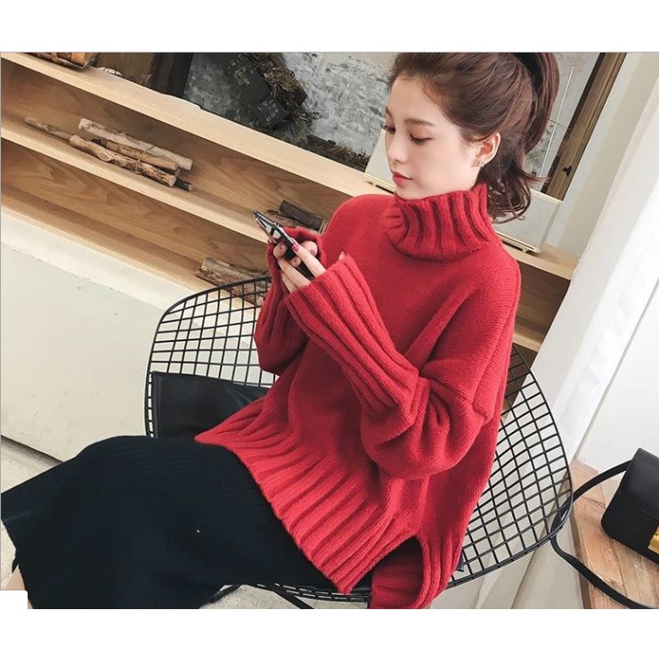 Áo Len Nữ Cổ Lọ Sang Chảnh Hàng Quảng Châu Cao Cấp Chất Đẹp