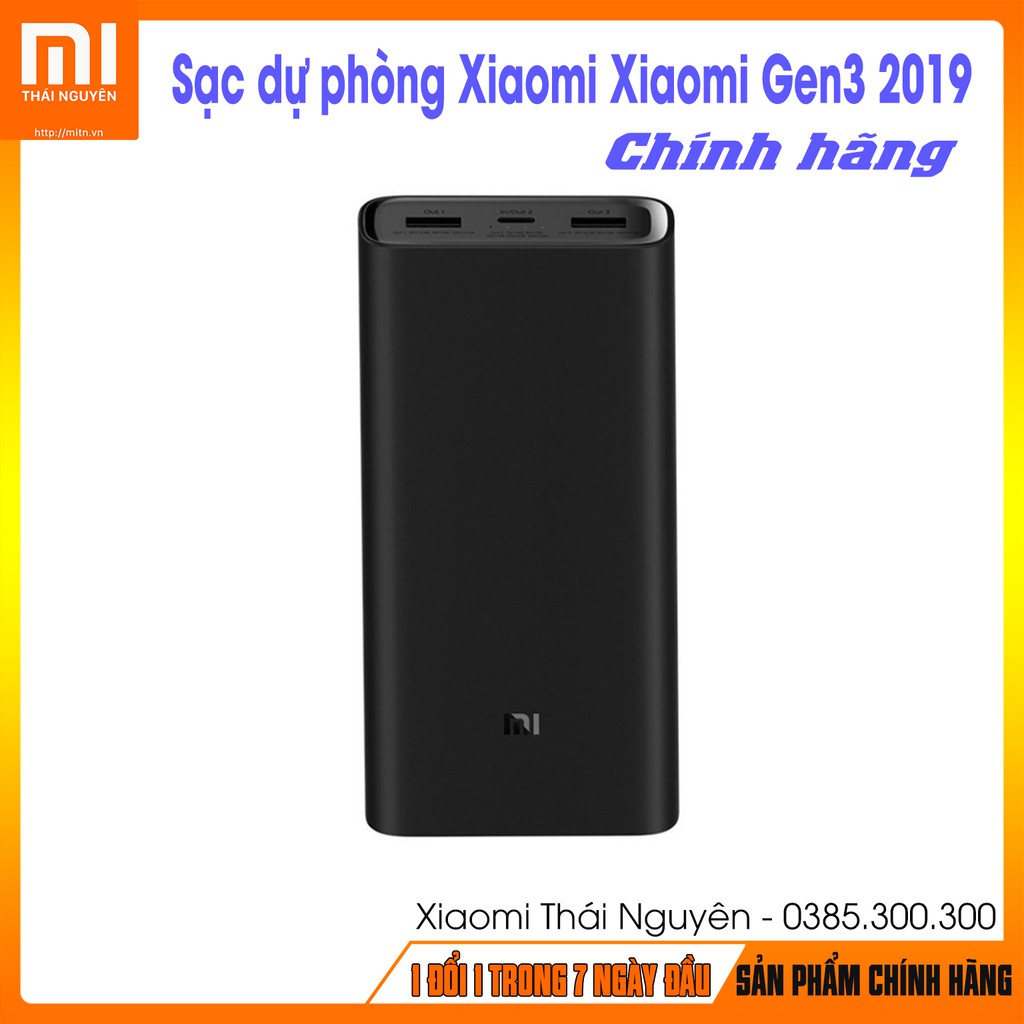 Sạc dự phòng Xiaomi 20000mAh Xiaomi Gen3 2019