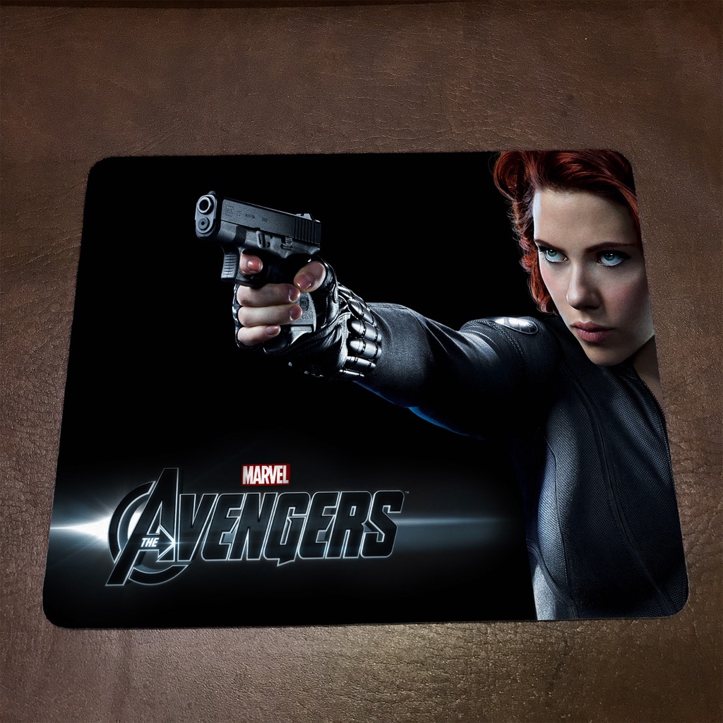 Lót chuột máy tính Marvel BLACK WIDOW - Mẫu 1 Mousepad cao su êm ái, nhận in theo yêu cầu