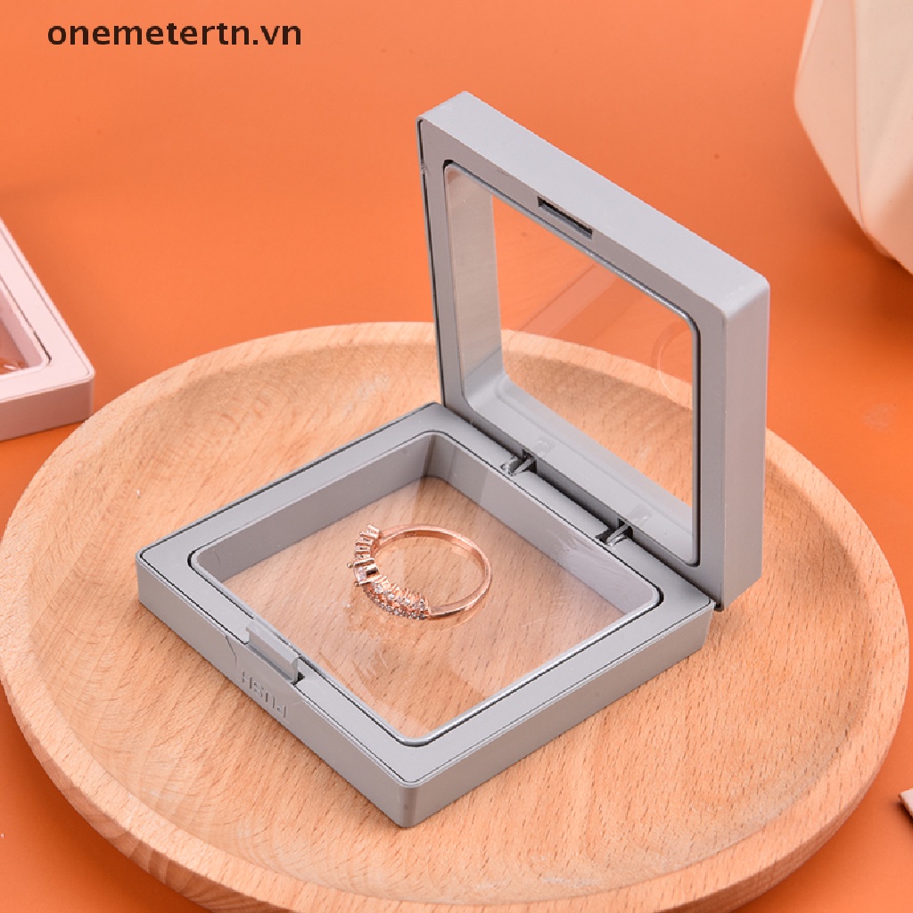 Onemetertn Hộp Đựng Nhẫn / Đồng Xu / Đá Quý Chống Bụi Bẩn Tiện Dụng