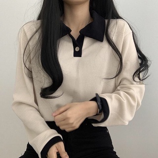2021 polo ins thời trang phong cách hàn quốc