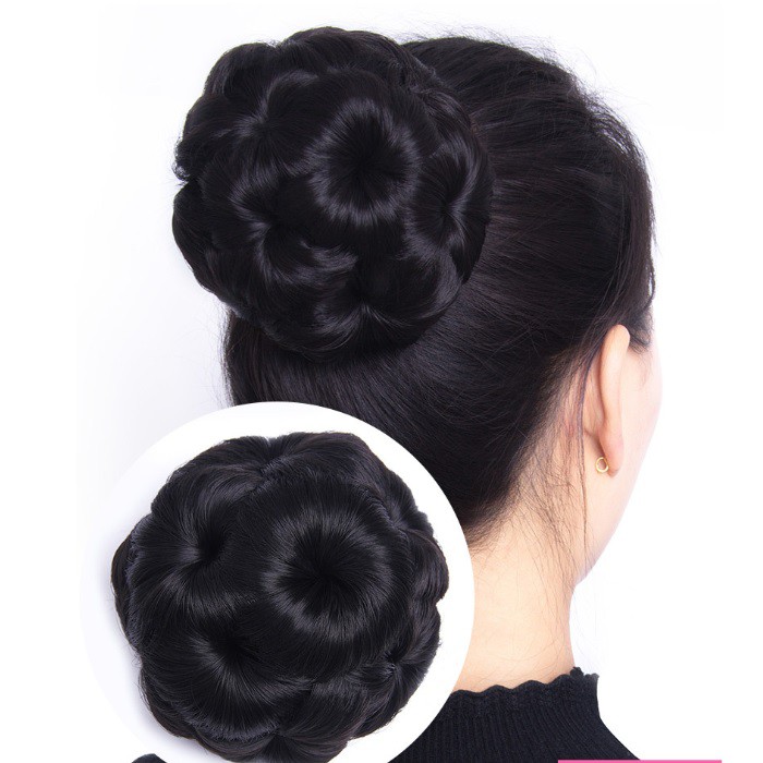 TÓC GIẢ NỮ 💕 FREESHIP 💕💕Búi Kẹp Dáng Hoa