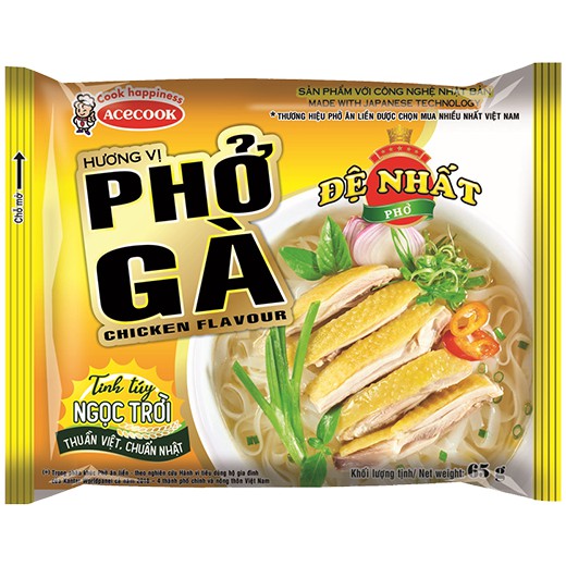 Combo 4 gói Phở Đệ Nhất mix đủ 4 vị bò gà lá chanh nghêu