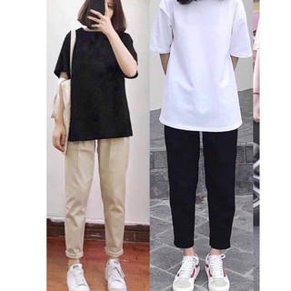 [Deal Hot] Set áo tay lỡ quần baggy thần thánh unisex nam nữ siêu hot