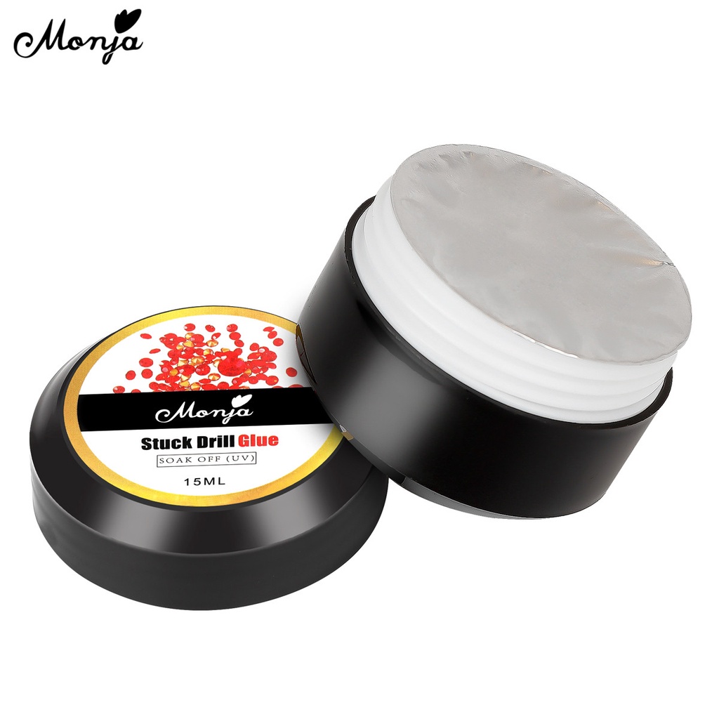 MONJA Hộp keo dán phụ kiện đá đính trang trí móng 15ml