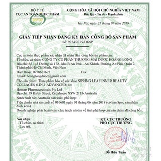 colagen spring leaf 6 in 1 úc ( colagen hoàng gia )