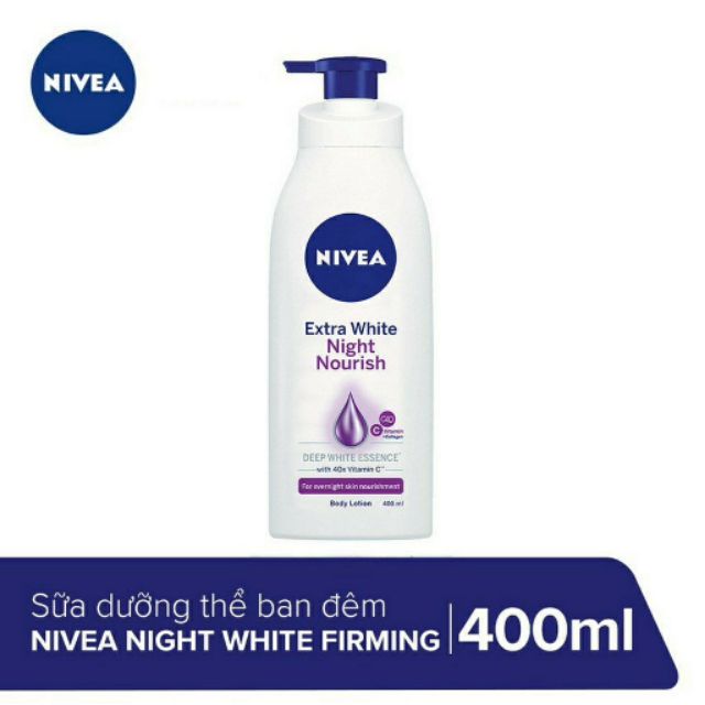 Sữa dưỡng thể Nivea trắng da ban đêm 400ml